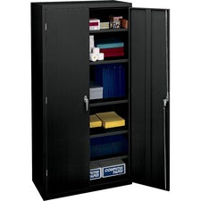 Assembled Storage Cabinet, 36w X 18.13d X 71.75h, Black