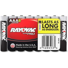 Rayovac Ultra Pro Alkaline AAA Batteries - For Multipurpose - AAA - 1.5 V DC - 8 / Pack