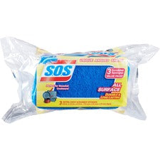 S.O.S All Surface Scrubber Sponge - 5.3" Height x 3" Width x 0.9" Depth - 3/Pack - Blue