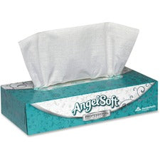 Angel Soft Professional Series Premium Facial Tissue - 2 Ply - 8.85" x 7.65" - White - Soft, Absorbent - For Face - 100 Per Box - 100 / Box