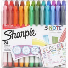 Sharpie S-Note Creative Markers, Chisel Tip - Chisel Marker Point Style - Assorted - 24