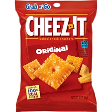 Cheez-It&reg Original Crackers - Original - 1 Serving Pouch - 3 oz - 6 / Box