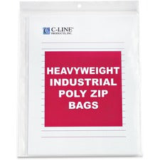 Heavyweight Industrial Poly Zip Bags, 8.5 X 11, 50/bx