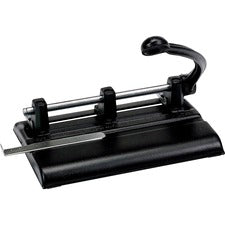 40-sheet High-capacity Lever Action Adjustable Two- To Seven-hole Punch, 13/32" Holes, Black