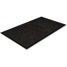 Safewalk-light Drainage Safety Mat, Rubber, 36 X 60, Black