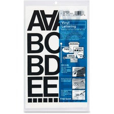 Press-on Vinyl Letters And Numbers, Self Adhesive, Black, 2"h, 77/pack