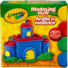 Modeling Clay Assortment, 4 Oz Of Each Color Blue/green/red/yellow, 1 Lb