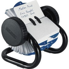Rolodex™ Open Rotary Card File, Holds 250 1.75 X 3.25 Cards, Black ...