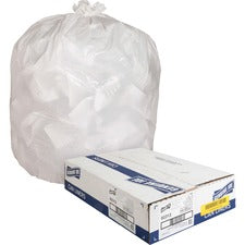 Genuine Joe Heavy-Duty Tall Kitchen Trash Bags - Small Size - 13 gal Capacity - 24" Width x 31" Length - 0.85 mil (22 Micron) Thickness - Low Density - White - 150/Carton - Kitchen