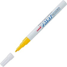 uni&reg; uni-Paint PX-21 Oil-Based Marker - Fine Marker Point - Yellow Oil Based Ink - 1 Dozen