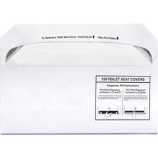 Genuine Joe Toilet Seat Covers - Half-fold - For Public Toilet - 250 / Pack - 20 / Carton - White