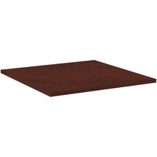 Lorell Hospitality Square Tabletop - Mahogany - Square Top - 36" Table Top Length x 36" Table Top Width x 1" Table Top Thickness - Assembly Required - High Pressure Laminate (HPL), Mahogany