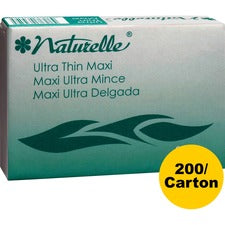 Naturelle Maxi Pads, #4 Ultra Thin With Wings, 200 Individually Wrapped/carton