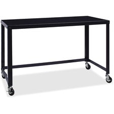 Lorell Personal Mobile Desk - Rectangle Top - 48" Table Top Width x 23" Table Top Depth - 29.50" Height - Assembly Required - Black