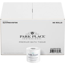 Park Place Double-ply Premium Bath Tissue Rolls - 2 Ply - White - For Bathroom - 96 / Carton