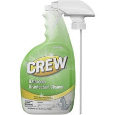 Crew Bathroom Disinfectant Cleaner, Floral Scent, 32 Oz Spray Bottle, 4/carton