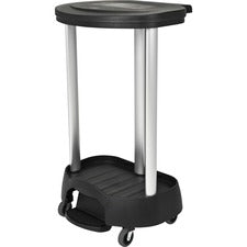 Premium Step-on Linen Hamper, 30 Gal, 20.38w X 22.25d X 37.88h, Aluminum/plastic, Black