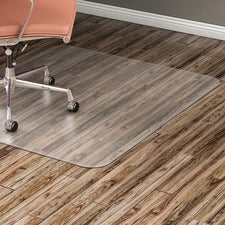 Lorell Hard Floor Chairmat - Tile Floor, Vinyl Floor, Hardwood Floor - 48" Length x 36" Width x 60 mil Thickness - Rectangle - Vinyl - Clear