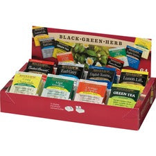 Bigelow Assorted Flavor Herbal Tea, Black Tea, Green Tea Bag - 64 / Box