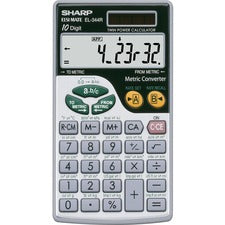 El344rb Metric Conversion Wallet Calculator, 10-digit Lcd