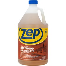 Zep Hardwood & Laminate Floor Cleaner - Liquid - 128 fl oz (4 quart) - Fresh ScentBottle - 1 Each - Brown