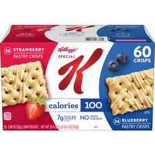 Special K Pastry Crisps - Individually Wrapped - Strawberry, Blueberry - 60 / Box