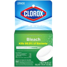 Clorox Ultra Clean Toilet Tablets Bleach - Tablet - 3.50 oz (0.22 lb) - 2 / Pack - 1 Each - White