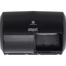 Compact Coreless Side-by-side 2-roll Tissue Dispenser, 11.5 X 7.63 X 8, Black