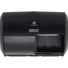 Compact Coreless Side-by-side 2-roll Tissue Dispenser, 11.5 X 7.63 X 8, Black