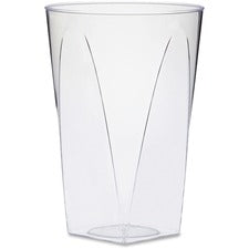 Milan Trendy Tumblers - 10 fl oz - Square-to-Round - 16 / Pack - Clear - Polystyrene - General Purpose