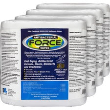 2XL Antibacterial Force Wipes Bucket Refill - Wipe - 6" Width x 8" Length - 900 / Bag - 4 / Carton - White