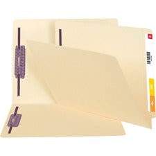 Smead Straight Tab Cut Letter Recycled Fastener Folder - 8 1/2" x 11" - 3/4" Expansion - 2 x 2S Fastener(s) - 2" Fastener Capacity for Folder - Manila - Manila - 10% Recycled - 50 / Box