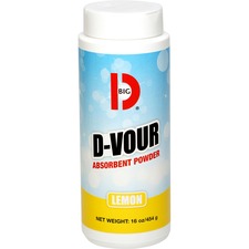 Big D Industries D-vour Absorbent Powder, Lemon, 16 Oz Canister, 6 ...