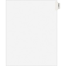 Avery&reg; Individual Legal Exhibit Dividers - Avery Style - 1 Printed Tab(s) - Character - U - 8.5" Divider Width x 11" Divider Length - Letter - White Paper Divider - Paper Tab(s) - 25 / Pack