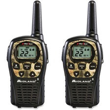 Midland LXT535VP3 24-mile Range 2-Way - 22 Radio Channels - 22 GMRS - Upto 126720 ft - Auto Squelch, Keypad Lock, Silent Operation - Water Resistant