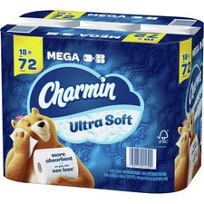 Ultra Soft Bathroom Tissue, Mega Roll, Septic Safe, 2-ply, White, 244 Sheets/roll, 18 Rolls/carton