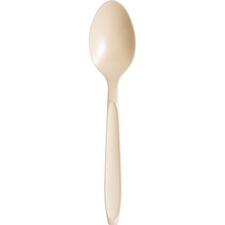 Solo Cup Reliance Medium Weight Bulk Teaspoons - 1000/Carton - Teaspoon - 1 x Teaspoon - Breakroom - Disposable - Polystyrene - Champagne