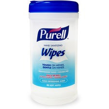 PURELL&reg; Clean Scent Hand Sanitizing Wipes - White - Alcohol-free - For Hand, Multi Surface, Face - 40 Per Canister - 1 Each