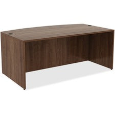Lorell Essentials Series Desk - 71" x 41.4"29.5" Desk, 0.1" Edge - Material: Metal - Finish: Walnut, Laminate