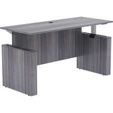 Lorell Essentials 72" Sit-to-Stand Desk Shell - 0.1" Top, 1" Edge, 72" x 29"49" - Finish: Weathered Charcoal