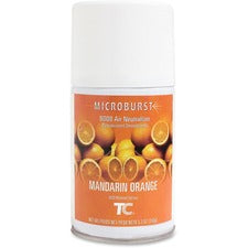 Tc Microburst 9000 Air Freshener Refill, Mandarin Orange, 5.3 Oz Aerosol Spray, 4/carton
