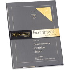 Southworth Parchment Specialty Paper - Letter - 8 1/2" x 11" - 24 lb Basis Weight - Parchment - 100 / Pack - Acid-free, Lignin-free