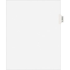 Avery&reg; Individual Legal Exhibit Dividers - Avery Style - 1 Printed Tab(s) - Character - M - 8.5" Divider Width x 11" Divider Length - Letter - White Paper Divider - Paper Tab(s) - 25 / Pack