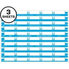 Avery&reg; 5 Tab Easy Print & Apply Clear Label Sheet Refills (11225) - Inkjet, Laser - Clear - 30 / Sheet - 3 Total Sheets - 30 / Pack