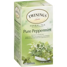 Twinings of London Pure Peppermint Herbal Tea Bag - 1.8 oz - 25 / Box