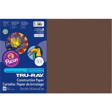 Tru-ray Construction Paper, 76 Lb Text Weight, 12 X 18, Dark Brown, 50/pack