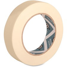 Business Source Utility-purpose Masking Tape - 60 yd Length x 1" Width - 3" Core - Crepe Paper Backing - 1 / Roll - Tan
