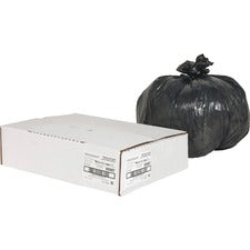 Nature Saver Black Low-density Recycled Can Liners - Small Size - 10 gal Capacity - 24" Width x 23" Length - 0.85 mil (22 Micron) Thickness - Low Density - Black - Plastic - 500/Carton - Cleaning Supplies
