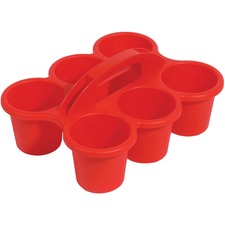 Little Artist Antimicrobial Six-cup Caddy, Red