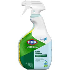 Clorox EcoClean Glass Cleaner Spray - Spray - 32 fl oz (1 quart) - 1 Each - Blue/Green